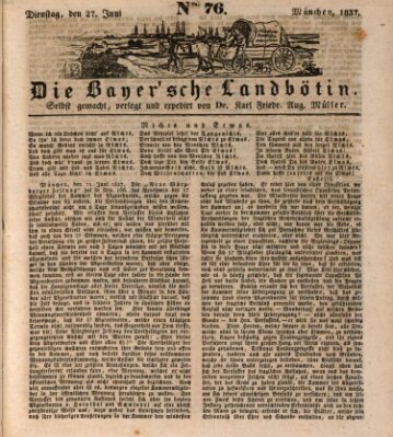 Bayerische Landbötin Dienstag 27. Juni 1837