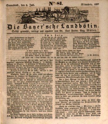 Bayerische Landbötin Samstag 8. Juli 1837