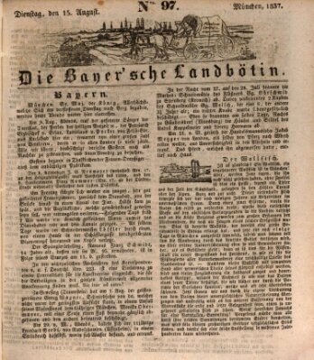 Bayerische Landbötin Dienstag 15. August 1837