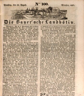 Bayerische Landbötin Dienstag 22. August 1837