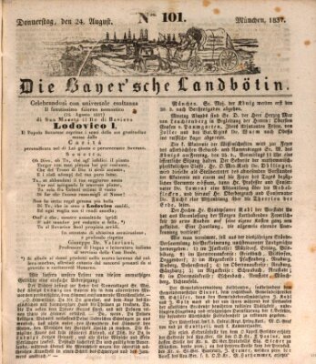 Bayerische Landbötin Donnerstag 24. August 1837