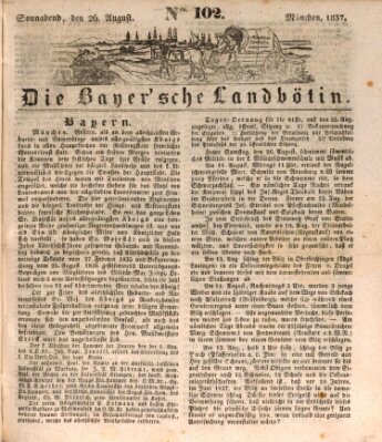 Bayerische Landbötin Samstag 26. August 1837