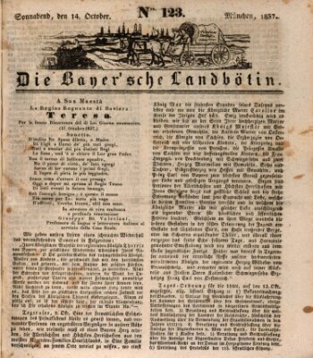 Bayerische Landbötin Samstag 14. Oktober 1837