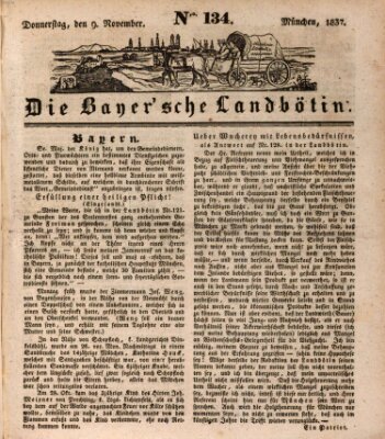 Bayerische Landbötin Donnerstag 9. November 1837