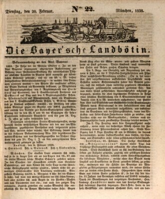 Bayerische Landbötin Dienstag 20. Februar 1838