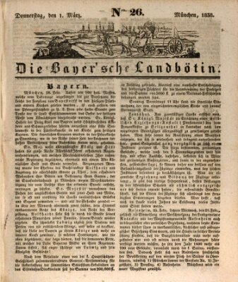 Bayerische Landbötin Donnerstag 1. März 1838