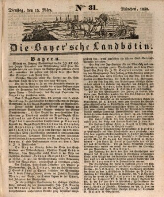 Bayerische Landbötin Dienstag 13. März 1838