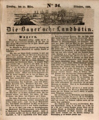 Bayerische Landbötin Dienstag 20. März 1838