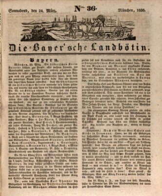 Bayerische Landbötin Samstag 24. März 1838