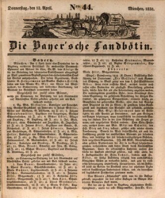 Bayerische Landbötin Donnerstag 12. April 1838