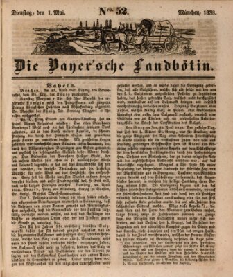 Bayerische Landbötin Dienstag 1. Mai 1838