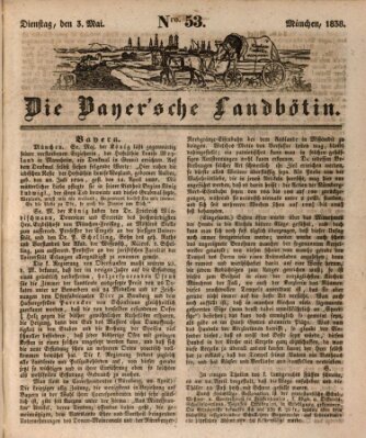 Bayerische Landbötin Donnerstag 3. Mai 1838