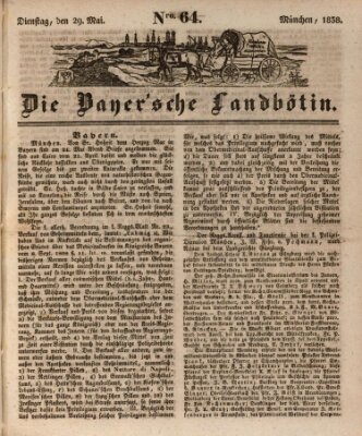 Bayerische Landbötin Dienstag 29. Mai 1838