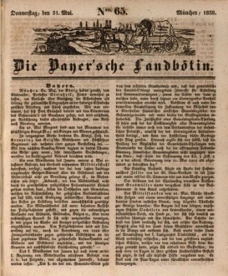 Bayerische Landbötin Donnerstag 31. Mai 1838