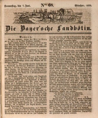 Bayerische Landbötin Donnerstag 7. Juni 1838