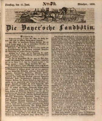 Bayerische Landbötin Dienstag 12. Juni 1838
