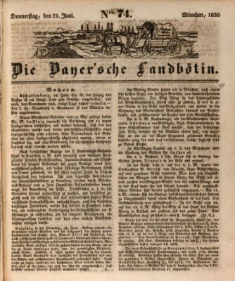 Bayerische Landbötin Donnerstag 21. Juni 1838