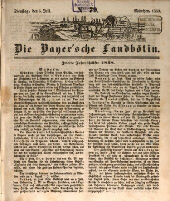 Bayerische Landbötin Dienstag 3. Juli 1838