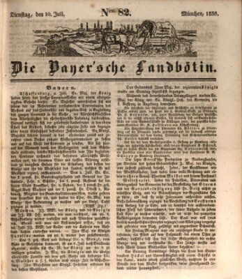 Bayerische Landbötin Dienstag 10. Juli 1838