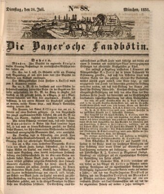 Bayerische Landbötin Dienstag 24. Juli 1838