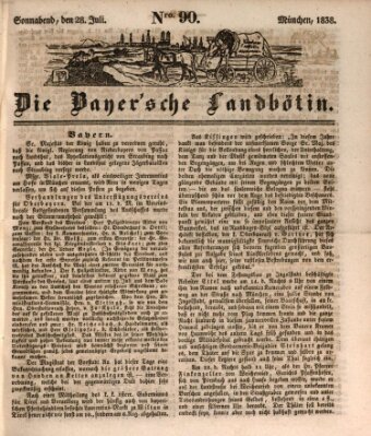 Bayerische Landbötin Samstag 28. Juli 1838