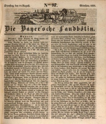 Bayerische Landbötin Dienstag 14. August 1838