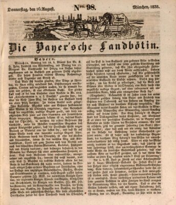 Bayerische Landbötin Donnerstag 16. August 1838