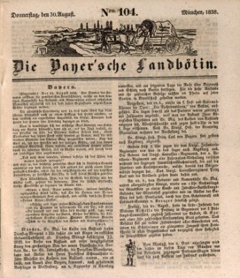 Bayerische Landbötin Donnerstag 30. August 1838