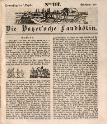 Bayerische Landbötin Donnerstag 6. September 1838