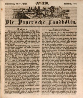 Bayerische Landbötin Donnerstag 27. September 1838