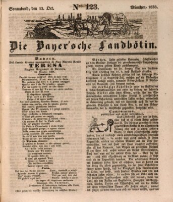 Bayerische Landbötin Samstag 13. Oktober 1838