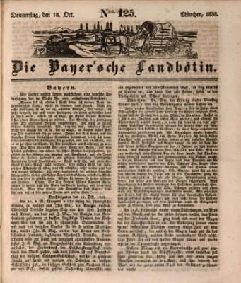 Bayerische Landbötin Donnerstag 18. Oktober 1838