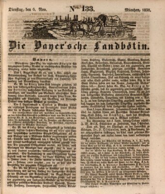 Bayerische Landbötin Dienstag 6. November 1838