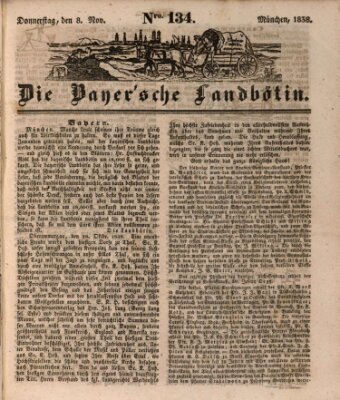 Bayerische Landbötin Donnerstag 8. November 1838