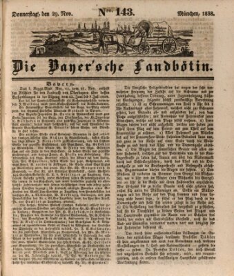 Bayerische Landbötin Donnerstag 29. November 1838