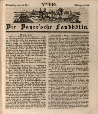 Bayerische Landbötin Donnerstag 6. Dezember 1838