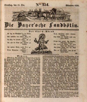 Bayerische Landbötin Dienstag 25. Dezember 1838