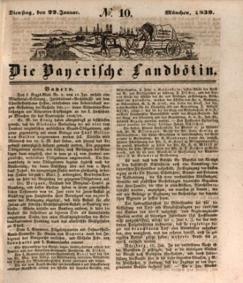 Bayerische Landbötin Dienstag 22. Januar 1839