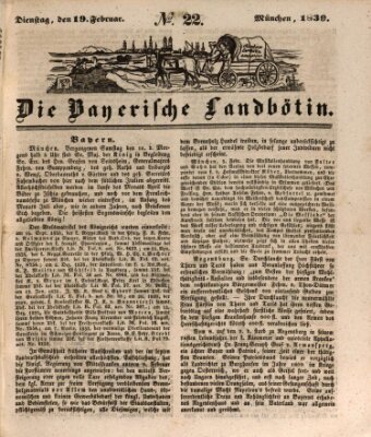 Bayerische Landbötin Dienstag 19. Februar 1839