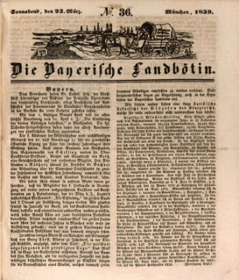 Bayerische Landbötin Samstag 23. März 1839