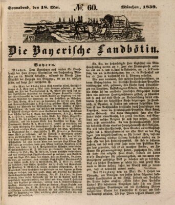 Bayerische Landbötin Samstag 18. Mai 1839