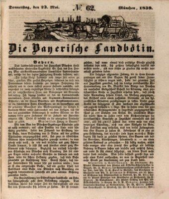 Bayerische Landbötin Donnerstag 23. Mai 1839