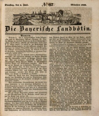 Bayerische Landbötin Dienstag 4. Juni 1839