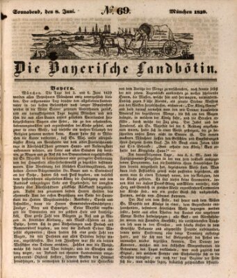 Bayerische Landbötin Samstag 8. Juni 1839