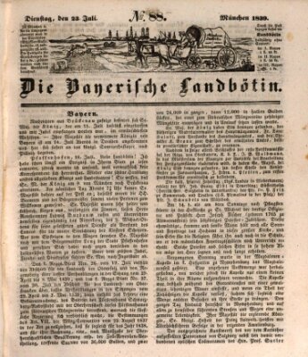 Bayerische Landbötin Dienstag 23. Juli 1839