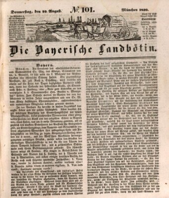 Bayerische Landbötin Donnerstag 22. August 1839