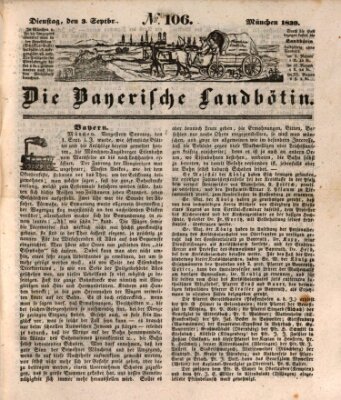 Bayerische Landbötin Dienstag 3. September 1839