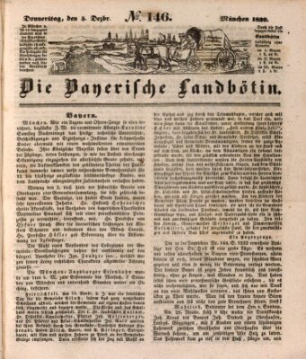 Bayerische Landbötin Donnerstag 5. Dezember 1839