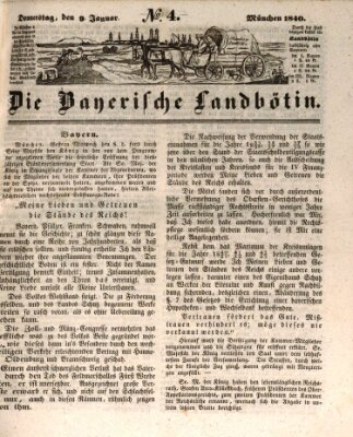 Bayerische Landbötin Donnerstag 9. Januar 1840