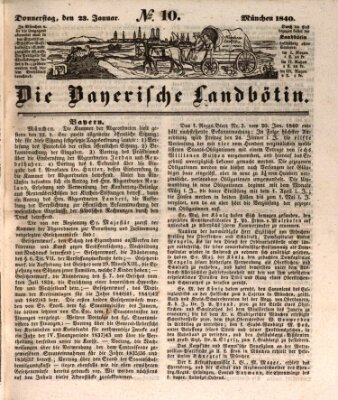 Bayerische Landbötin Donnerstag 23. Januar 1840